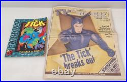 The Tick Vintage Toy / Comic Lot Bandai Super Hero Action Figure 1990s Books VTG