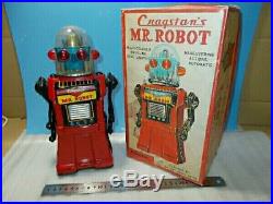 Tin Toy 50's Mr Robot Red Yonessowa made beautiful good Figure From Japan