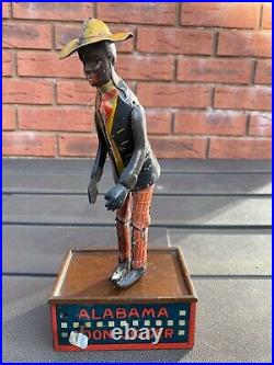 Tombo Alabama Coon Jigger Vintage Original Tin Litho / Clockwork RARE 1910
