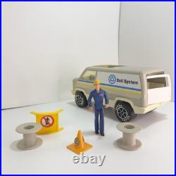 Tonka Vintage Bell System Van Toy with Worker Figure and Accessories