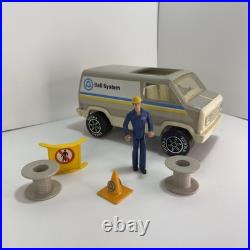 Tonka Vintage Bell System Van Toy with Worker Figure and Accessories