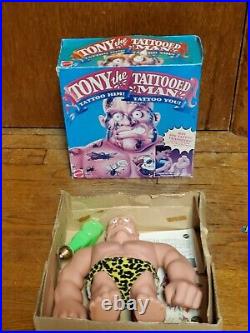 Tony The Tattooed Man By Mattel 1992 Caveman complete toy accessories VTG