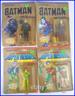 Toy Biz DC Batman Figures Lot Bob The Goon/ Joker/Riddler/Robin 5 1989 VTG NOC