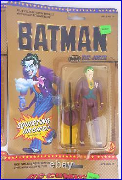 Toy Biz DC Batman Figures Lot Bob The Goon/ Joker/Riddler/Robin 5 1989 VTG NOC