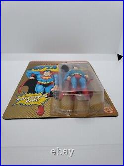 Toy Biz DC Comics Super Heroes Superman Figure Kryptonite Ring MOC Vintage 1989