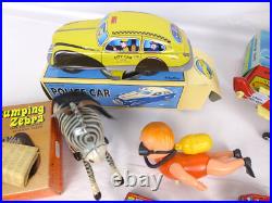 Toy Figure lot windup 70's 80's 90's China Taiwan Korea tin litho plastic