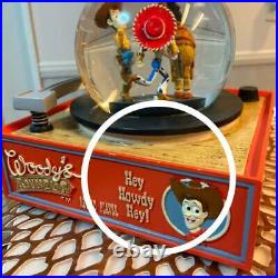 Toy Story Round Up Record Player Snow Globe Music Box Figure Vintag F/S from JPN