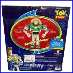 Toy Story Talking Buzz Lightyear Action Figure Disney Store Exclusive VTG NIB