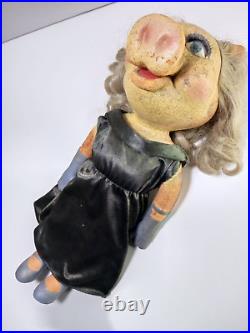 Ultra Rare Vintage Miss Piggy Muppet Bendy Toy Handmade Paint Doll England 70's