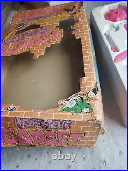 V. Good conditon Vintage 80's Inspector Gadget Toy Figurine(box stain damaged)