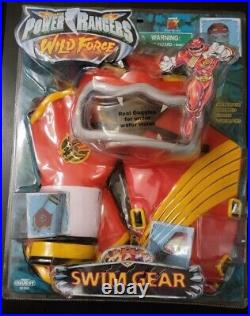 VERY RARE Power Rangers Wild Force Red Swim Gear Vintage Manley Toy Quest New