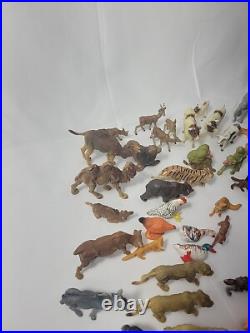 VINTAGE 118 PIECE Elastolin Cowboys/Indians/Animals Toy Figures GERMANY