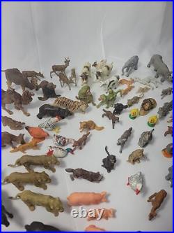 VINTAGE 118 PIECE Elastolin Cowboys/Indians/Animals Toy Figures GERMANY