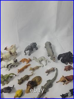 VINTAGE 118 PIECE Elastolin Cowboys/Indians/Animals Toy Figures GERMANY
