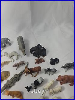 VINTAGE 118 PIECE Elastolin Cowboys/Indians/Animals Toy Figures GERMANY
