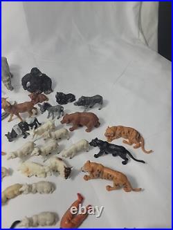 VINTAGE 118 PIECE Elastolin Cowboys/Indians/Animals Toy Figures GERMANY