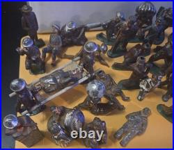 VINTAGE 1930s/40s MANOIL/BARCLAY (36 PC.) LEAD SOLDIER DIME STORE TOY LOT