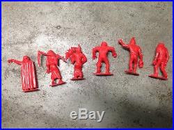 VINTAGE 1960s MPC TOY MONSTERS LOT of 6 RED CHECKERS SET FIGURES