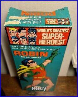 VINTAGE 1973 MEGO ROBIN Boy Wonder ACTION Figure Original Box Old Toy