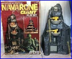 VINTAGE 1977 WWII NAVARONE GIANT PLAY SET MARX TOYS With FIGURES TANKS BOX #4302