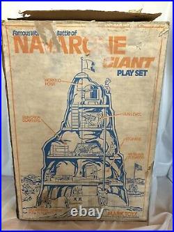 VINTAGE 1977 WWII NAVARONE GIANT PLAY SET MARX TOYS With FIGURES TANKS BOX #4302