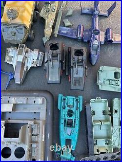 VINTAGE 1980's Hasbro GI Joe Vehicles & 30+ Figures And Accessories Lot