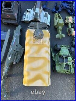 VINTAGE 1980's Hasbro GI Joe Vehicles & 30+ Figures And Accessories Lot