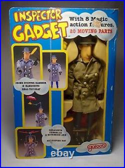 VINTAGE 1983 Galoob 12-15 INSPECTOR GADGET action Figure Toy Doll COMPLETE MIB