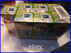 VINTAGE 2006 Medicom Kubrick Sesame Street Oscar Set of 7 Trash Can Figures