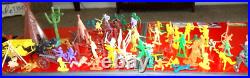 VINTAGE 98 + LOT 1950 60s 70s Plastic Cowboys Indians Western Toy Figure MPC
