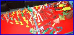 VINTAGE 98 + LOT 1950 60s 70s Plastic Cowboys Indians Western Toy Figure MPC