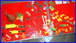 VINTAGE 98 + LOT 1950 60s 70s Plastic Cowboys Indians Western Toy Figure MPC