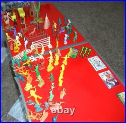 VINTAGE 98 + LOT 1950 60s 70s Plastic Cowboys Indians Western Toy Figure MPC