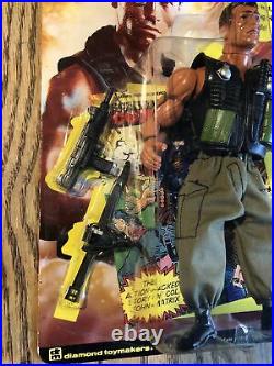 VINTAGE ARNOLD SCHWARZENEGGER 1985 COMMANDO Figure By Diamond toy maker Rare