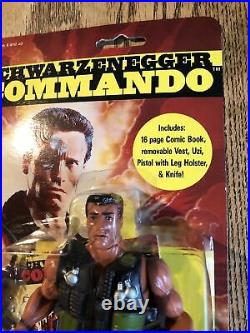 VINTAGE ARNOLD SCHWARZENEGGER 1985 COMMANDO Figure By Diamond toy maker Rare