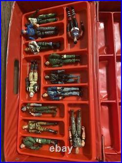 VINTAGE G. I. Joe Collectors Case 1984 With Figures Holds 24 Tara Toy W 12 Fig Lot
