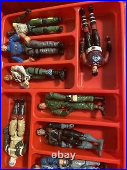 VINTAGE G. I. Joe Collectors Case 1984 With Figures Holds 24 Tara Toy W 12 Fig Lot