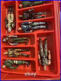 VINTAGE G. I. Joe Collectors Case 1984 With Figures Holds 24 Tara Toy W 12 Fig Lot