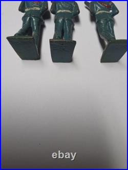 VINTAGE LEAD POLICE FIGURES ON PARADE Set Of 3