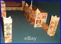 VINTAGE MARX 1950s CAPTAIN GALLANT PLAY SET WITH TIN LITHO FORT 60-65 MM FIGURES
