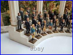 VINTAGE MARX TOY PRESIDENTS OF THE US SET 1-37 + ORIGINAL DISPLAY STAND Read