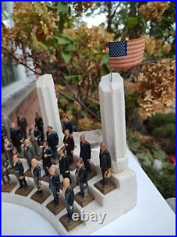 VINTAGE MARX TOY PRESIDENTS OF THE US SET 1-37 + ORIGINAL DISPLAY STAND Read