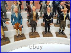 VINTAGE MARX TOY PRESIDENTS OF THE US SET 1-37 + ORIGINAL DISPLAY STAND Read