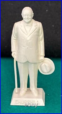 VINTAGE Marx RARE 60mm SIR WINSTON CHURCHILL white, plastic figurine MINT