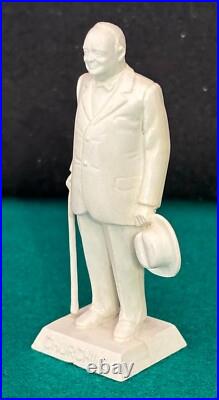 VINTAGE Marx RARE 60mm SIR WINSTON CHURCHILL white, plastic figurine MINT