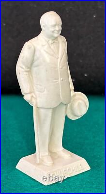 VINTAGE Marx RARE 60mm SIR WINSTON CHURCHILL white, plastic figurine MINT