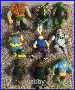 VINTAGE Playmates 1990s TMNT Action Figure Lot 25 Figures + Accessories RARE VTG