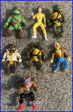 VINTAGE Playmates 1990s TMNT Action Figure Lot 25 Figures + Accessories RARE VTG