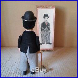 VINTAGE SCHUCO GERMAN 940 CHARLIE CHAPLIN Tin Toy DOLL FIGURE + Original Box
