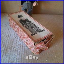 VINTAGE SCHUCO GERMAN 940 CHARLIE CHAPLIN Tin Toy DOLL FIGURE + Original Box